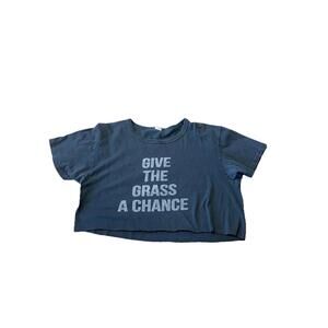 FILTH MART Cropped Tee Give The Grass A Chance Size M H74